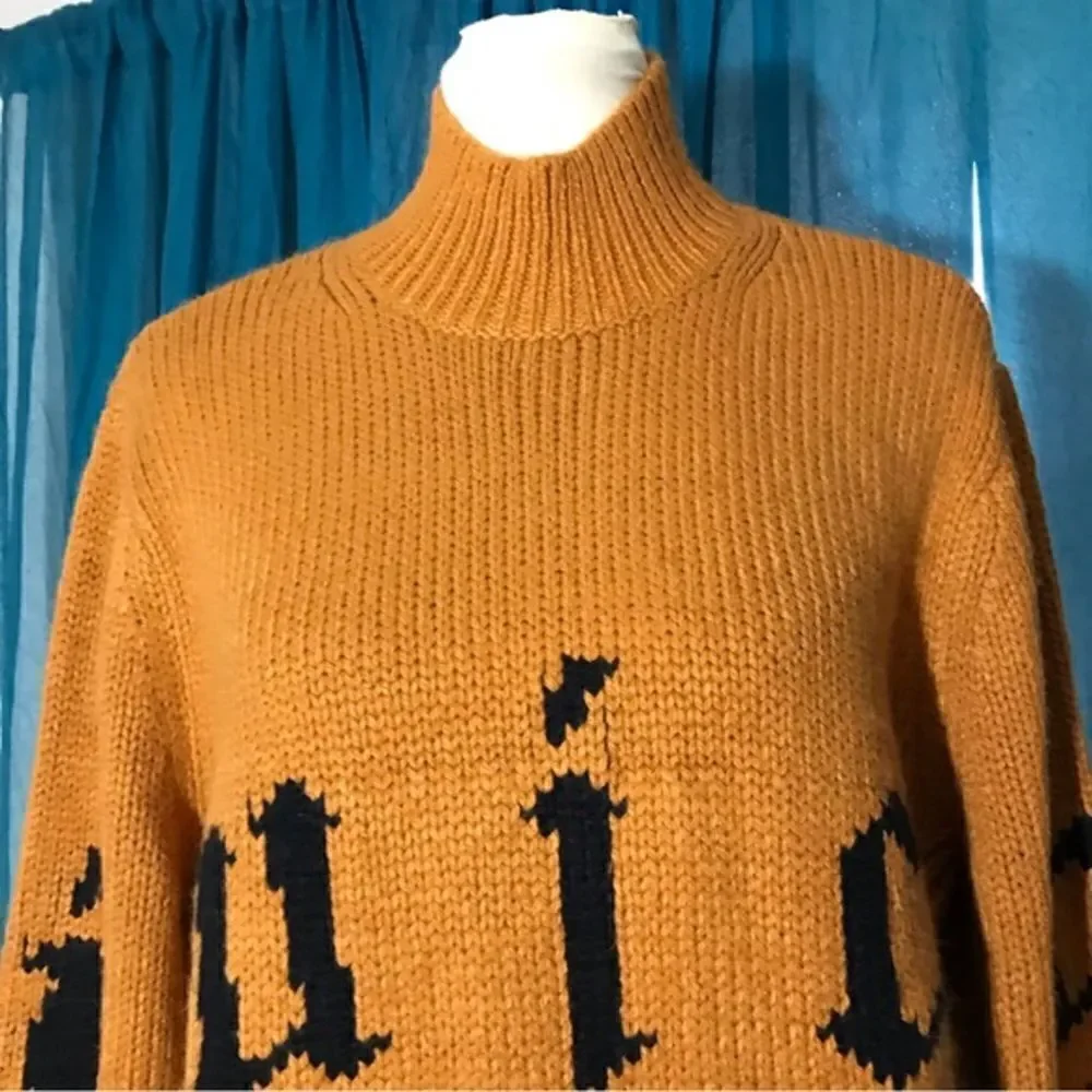 Juicy Couture California Sunrise High-Neck Knit Sweater Size XL